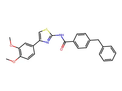 4-benzyl-N-[4-(3,4-dimethoxyphenyl)-1,3-thiazol-2-yl]benzamide structure