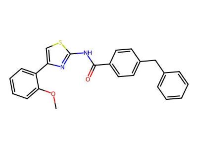 4-benzyl-N-[4-(2-methoxyphenyl)-1,3-thiazol-2-yl]benzamide structure