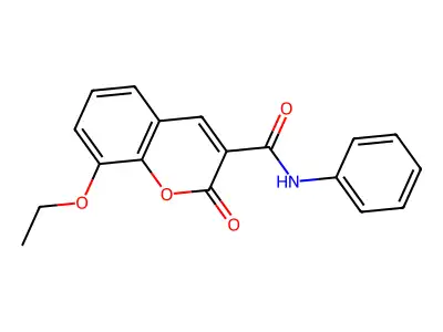 8-ethoxy-2-oxo-N-phenyl-2H-chromene-3-carboxamide structure