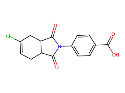 4-(5-chloro-1,3-dioxo-1,3,3a,4,7,7a-hexahydro-2H-isoindol-2-yl)benzoic acid structure