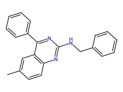 N-benzyl-6-methyl-4-phenylquinazolin-2-amine structure