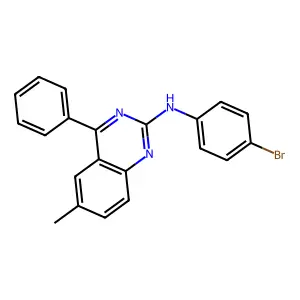 N-(4-bromophenyl)-6-methyl-4-phenylquinazolin-2-amine structure