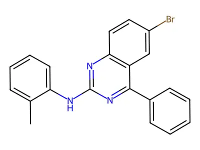 6-Bromo-N-(2-methylphenyl)-4-phenyl-2-quinazolinamine structure