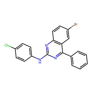 6-bromo-N-(4-chlorophenyl)-4-phenylquinazolin-2-amine structure