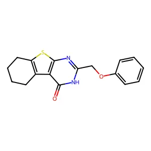 2-(Phenoxymethyl)-5,6,7,8-tetrahydrobenzo[4,5]thieno[2,3-d]pyrimidin-4(3H)-one structure