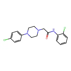 N-(2-chlorophenyl)-2-[4-(4-chlorophenyl)piperazin-1-yl]acetamide structure