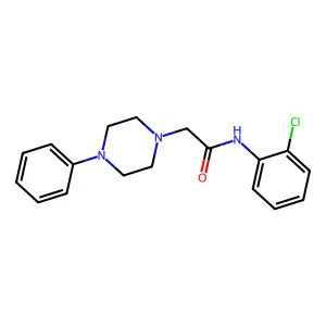 N-(2-chlorophenyl)-2-(4-phenylpiperazin-1-yl)acetamide structure