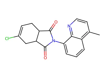 5-Chloro-2-(4-methylquinolin-8-yl)-3a,4,7,7a-tetrahydroisoindole-1,3-dione structure