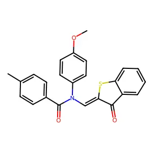 (Z)-N-(4-methoxyphenyl)-4-methyl-N-((3-oxobenzo[b]thiophen-2(3H)-ylidene)methyl)benzamide structure