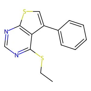 4-(Ethylsulfanyl)-5-phenylthieno[2,3-d]pyrimidine structure