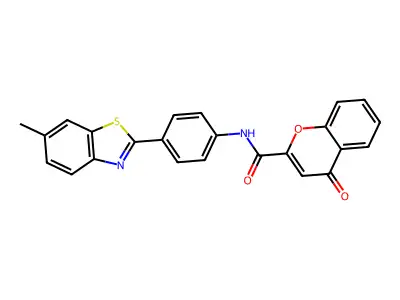 N-(4-(6-methylbenzo[d]thiazol-2-yl)phenyl)-4-oxo-4H-chromene-2-carboxamide structure