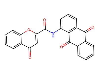 N-(9,10-dioxo-9,10-dihydroanthracen-1-yl)-4-oxo-4H-chromene-2-carboxamide structure