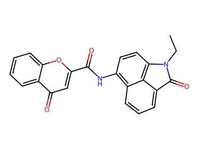 N-(1-ethyl-2-oxo-1,2-dihydrobenzo[cd]indol-6-yl)-4-oxo-4H-chromene-2-carboxamide structure