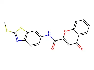 N-(2-(methylthio)benzo[d]thiazol-6-yl)-4-oxo-4H-chromene-2-carboxamide structure