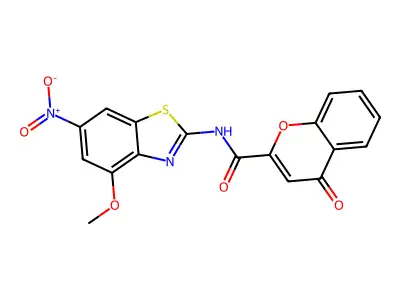 N-(4-methoxy-6-nitrobenzo[d]thiazol-2-yl)-4-oxo-4H-chromene-2-carboxamide structure