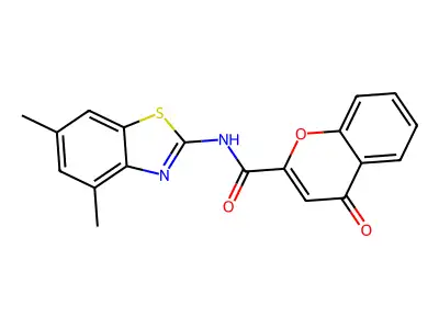 N-(4,6-dimethylbenzo[d]thiazol-2-yl)-4-oxo-4H-chromene-2-carboxamide structure