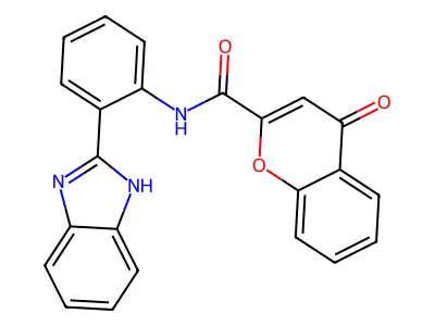 N-(2-(1H-benzo[d]imidazol-2-yl)phenyl)-4-oxo-4H-chromene-2-carboxamide structure