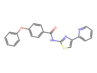 4-phenoxy-N-(4-(pyridin-2-yl)thiazol-2-yl)benzamide structure