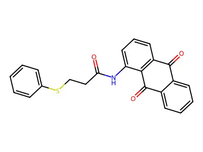 N-(9,10-dioxo-9,10-dihydroanthracen-1-yl)-3-(phenylthio)propanamide structure
