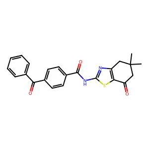 4-benzoyl-N-(5,5-dimethyl-7-oxo-4,5,6,7-tetrahydrobenzo[d]thiazol-2-yl)benzamide structure