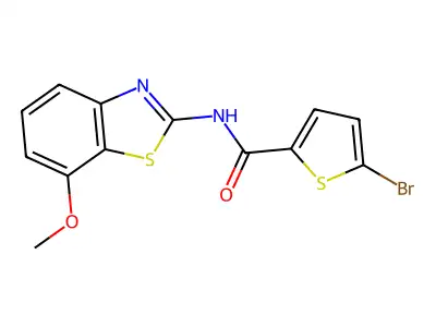 5-bromo-N-(7-methoxy-1,3-benzothiazol-2-yl)thiophene-2-carboxamide structure