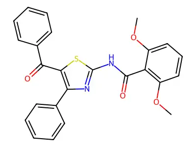 N-(5-benzoyl-4-phenyl-1,3-thiazol-2-yl)-2,6-dimethoxybenzamide structure