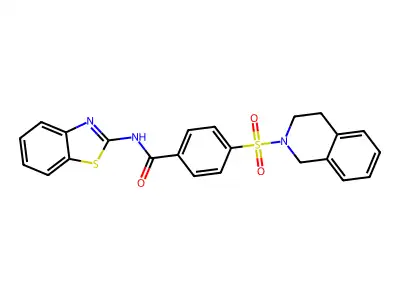 N-(benzo[d]thiazol-2-yl)-4-((3,4-dihydroisoquinolin-2(1H)-yl)sulfonyl)benzamide structure