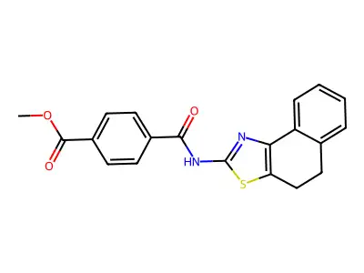 Methyl 4-(4,5-dihydrobenzo[e][1,3]benzothiazol-2-ylcarbamoyl)benzoate structure