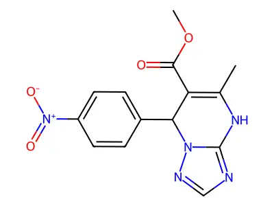 METHYL 5-METHYL-7-(4-NITROPHENYL)-4H,7H-[1,2,4]TRIAZOLO[1,5-A]PYRIMIDINE-6-CARBOXYLATE structure