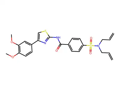 4-(N,N-diallylsulfamoyl)-N-(4-(3,4-dimethoxyphenyl)thiazol-2-yl)benzamide structure