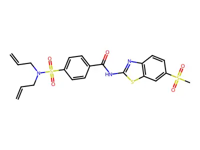 4-(N,N-diallylsulfamoyl)-N-(6-(methylsulfonyl)benzo[d]thiazol-2-yl)benzamide structure