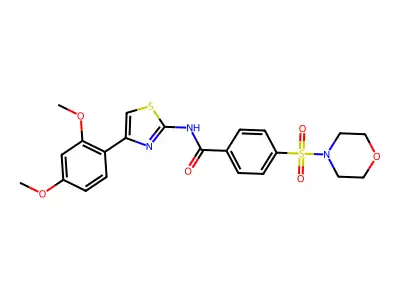 N-(4-(2,4-dimethoxyphenyl)thiazol-2-yl)-4-(morpholinosulfonyl)benzamide structure