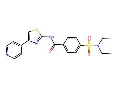 4-(diethylsulfamoyl)-N-(4-pyridin-4-yl-1,3-thiazol-2-yl)benzamide structure