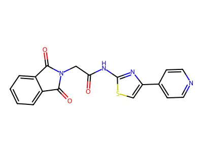 2-(1,3-dioxoisoindolin-2-yl)-N-(4-(pyridin-4-yl)thiazol-2-yl)acetamide structure