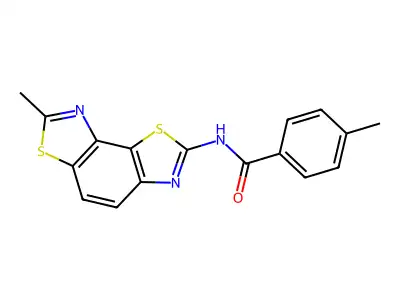 4-methyl-N-(7-methyl-[1,3]thiazolo[5,4-e][1,3]benzothiazol-2-yl)benzamide structure