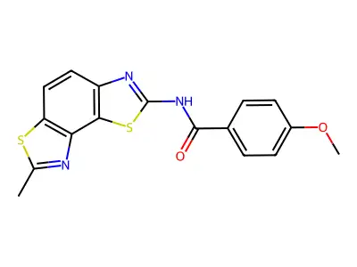 4-methoxy-N-(7-methyl-[1,3]thiazolo[5,4-e][1,3]benzothiazol-2-yl)benzamide structure