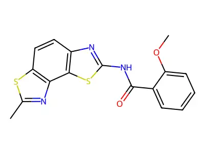 2-methoxy-N-(7-methyl-[1,3]thiazolo[5,4-e][1,3]benzothiazol-2-yl)benzamide structure