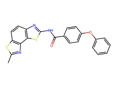N-(7-methyl-[1,3]thiazolo[5,4-e][1,3]benzothiazol-2-yl)-4-phenoxybenzamide structure