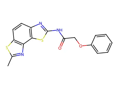 N-(7-methyl-[1,3]thiazolo[5,4-e][1,3]benzothiazol-2-yl)-2-phenoxyacetamide structure