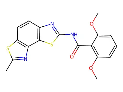 2,6-dimethoxy-N-(7-methyl-[1,3]thiazolo[5,4-e][1,3]benzothiazol-2-yl)benzamide structure
