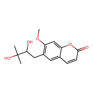 6-(2,3-Dihydroxy-3-methylbutyl)-7-methoxycoumarin structure