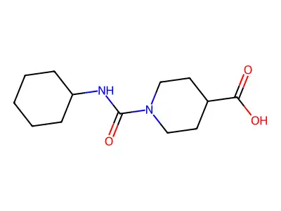 1-(Cyclohexylcarbamoyl)piperidine-4-carboxylic acid structure