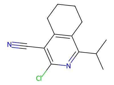 3-Chloro-1-isopropyl-5,6,7,8-tetrahydroisoquinoline-4-carbonitrile structure