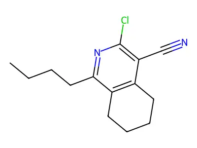 1-Butyl-3-chloro-5,6,7,8-tetrahydroisoquinoline-4-carbonitrile structure