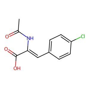 (2Z)-2-(Acetylamino)-3-(4-chlorophenyl)acrylic acid structure