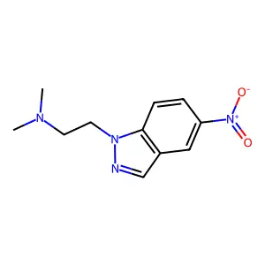 N,N-二甲基-5-硝基-1H-吲唑-1-乙胺 structure
