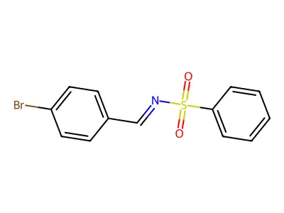 N-[(4-bromophenyl)methylidene]benzenesulfonamide structure