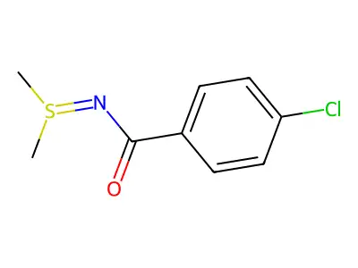 N-(dimethylsulfonio)-4-chlorobenzenecarboximidate structure