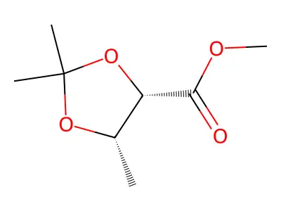 methyl (4R,5R)-2,2,5-trimethyl-1,3-dioxolane-4-carboxylate structure
