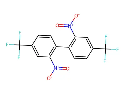 2,2'-Dinitro-4,4'-bis(trifluoromethyl)-1,1'-biphenyl structure